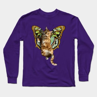 Malachite Ginger Tabby Flitter Kitty Long Sleeve T-Shirt